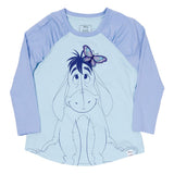Winnie the Pooh by Loungefly Tee T-Shirt Unisex Eeyore Shirred Raglan Size XL