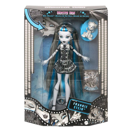 Monster High Reel Drama Doll Frankie Stein in Black And White