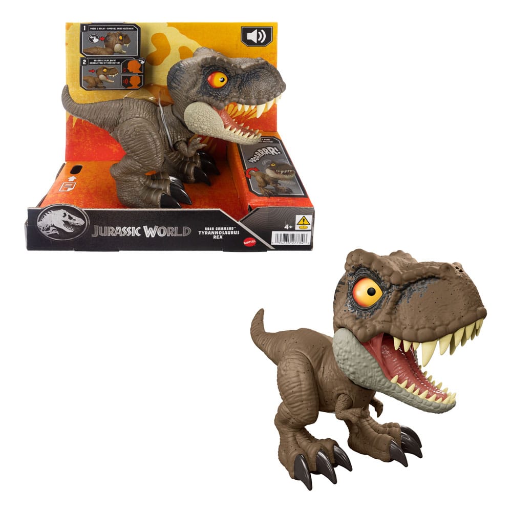 Jurassic World Action Figure with Sound Roar Command Tyrannosaurus Rex 16 cm