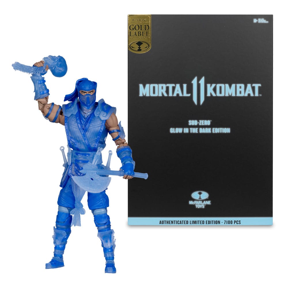Mortal Kombat Action Figure Glow in the Dark Edition Sub-Zero (Gold Label) 18 cm