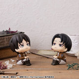 Attack on Titan Look Up PVC Statue Eren Jaeger & Levi Set (with gift) 11 cm