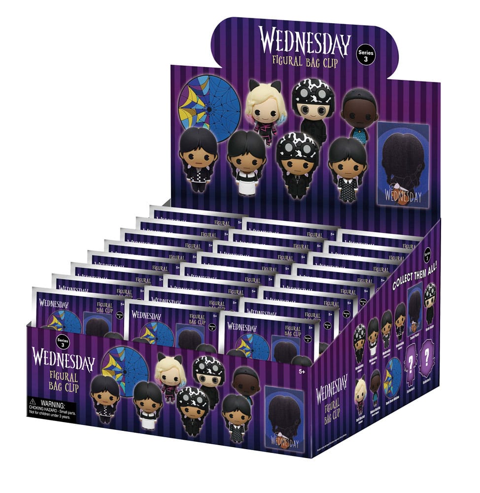 Wednesday  3D PVC Bag Clips Series 3 Display (24)