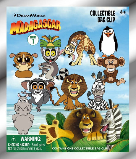 Madagascar 3D Foam Bag Clips Serie 1 Display (24)