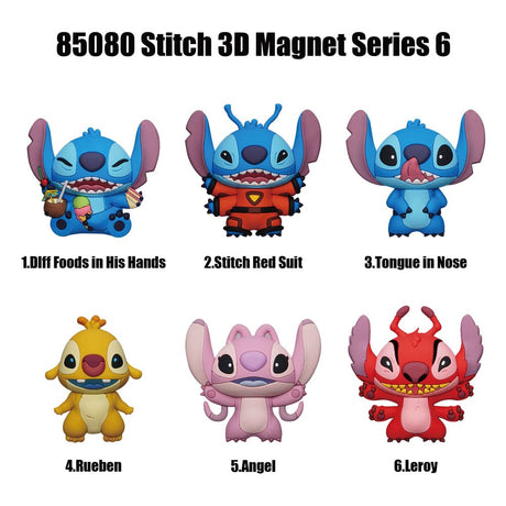Lilo & Stitch 3D Magnets Stitch Series 6 Blind Pack Display (12)