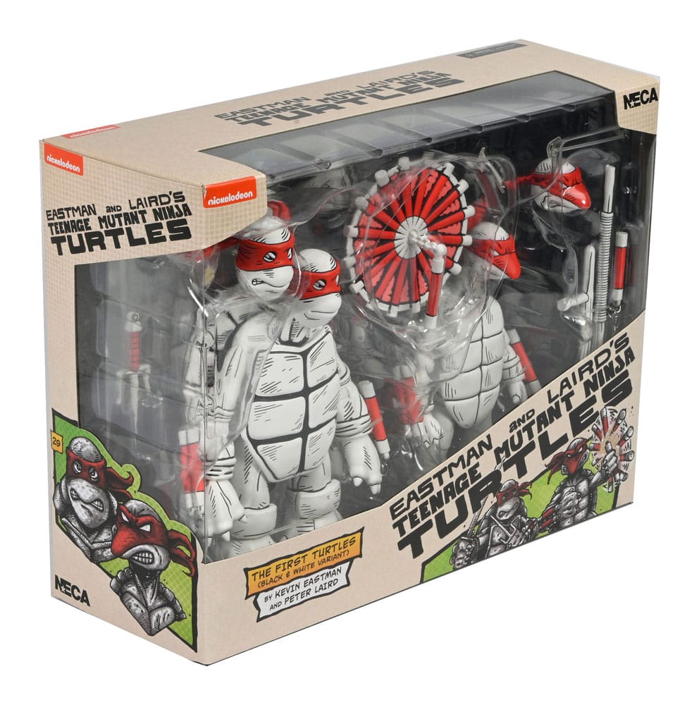 Teenage Mutant Ninja Turtles (Mirage Comics) Action Figures 2-Pack Black and White First Turtles 18 cm