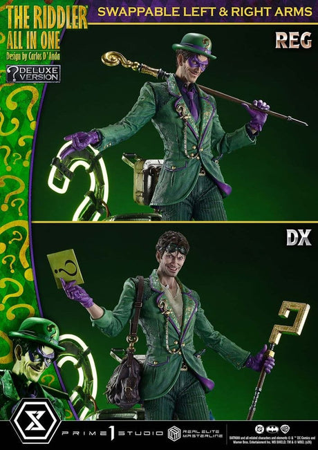DC Comics Real Elite Masterline Series Statue 1/3 The Riddler All In One (Design by Carlos D'Anda) Deluxe Version 74 cm