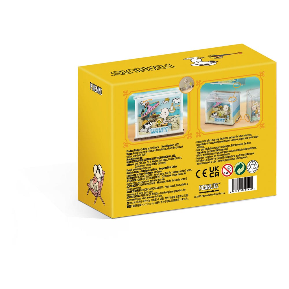 Peanuts Puremind DIY Construction Mini Scene Chilling at the Beach