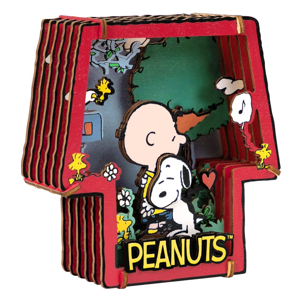 Peanuts Puremind Model Kit Wooden Theater Healing Hug