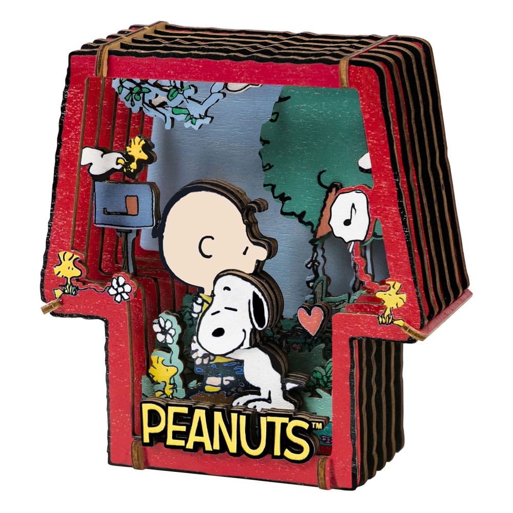 Peanuts Puremind Model Kit Wooden Theater Healing Hug
