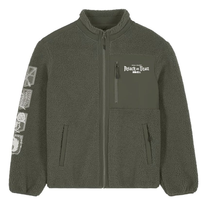 Attack On Titan Sherpa Jacket Logo Size XXL