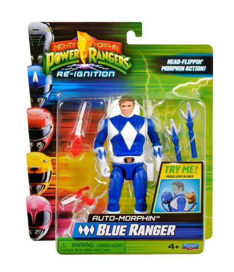 Mighty Morphin Power Rangers Action Figure Auto-Morphin Blue Ranger 12 cm