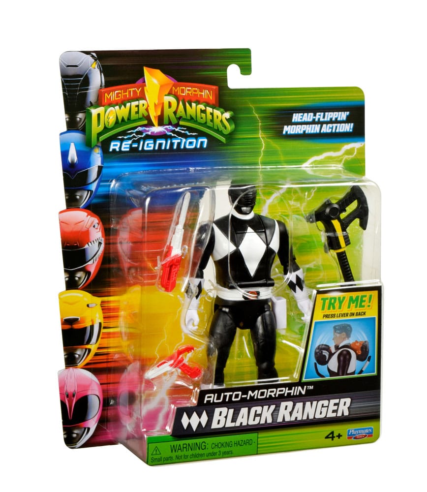 Mighty Morphin Power Rangers Action Figure Auto-Morphin Black Ranger 12 cm