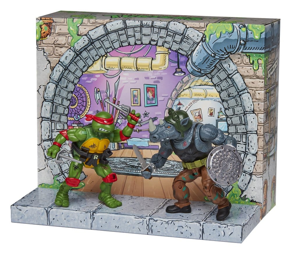 Teenage Mutant Ninja Turtles: Remastered Action Figures Raphael vs. Rocksteady