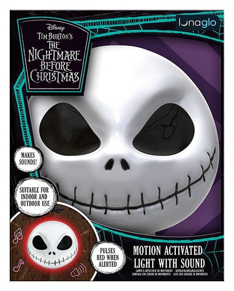 Nightmare Before Christmas Light Jack Skellington Mask Motion Sensor 23 cm