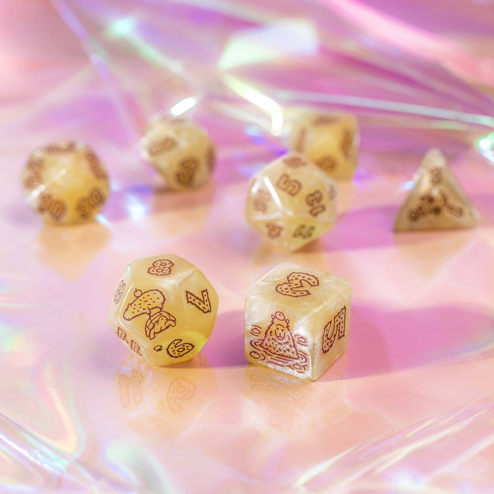 Capybara Dice Set of 7 Sleepie