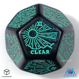 Viridian Jumbo Dice Weather Generator Die D12 Turquise