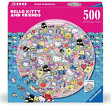 Hello Kitty and Friends Round Jigsaw Puzzle (500 pieces)