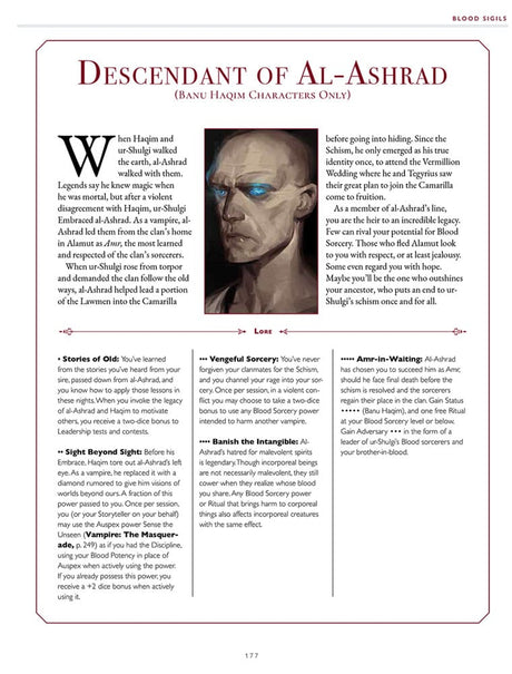 Vampire: The Masquerade 5th Edition RPG book Blood Sigils Sourcebook *Englische Version*