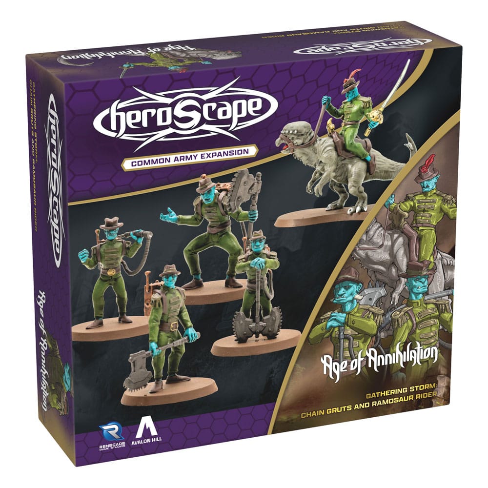 Heroscape Army Expansion Age of Annihilation Chain Gruts & Ramosaur Rider (Common) *English Version*