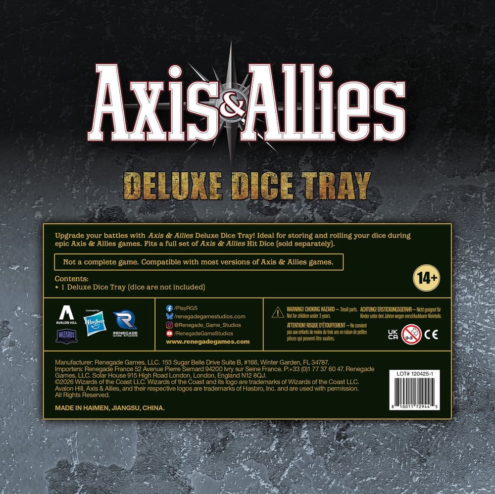 Axis & Allies Deluxe Dice Tray *English Version*