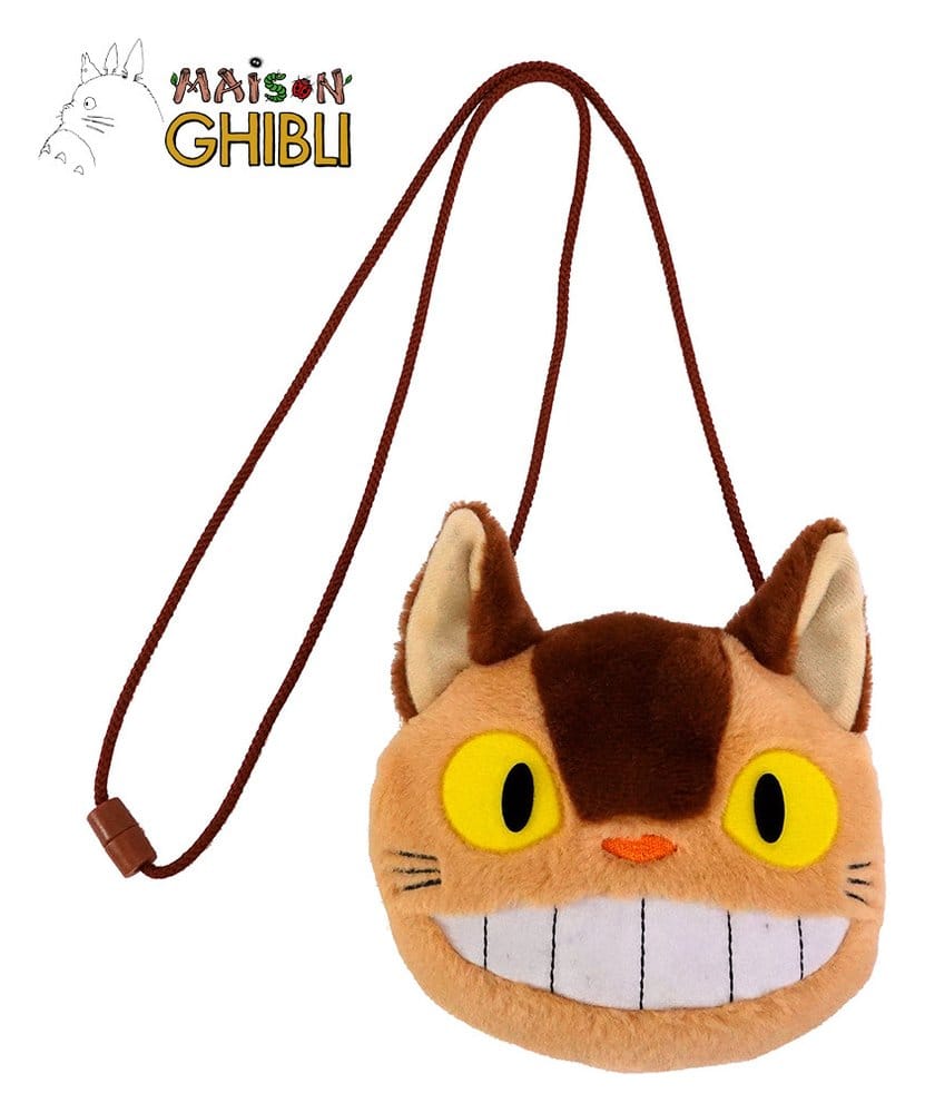 My Neighbor Totoro Plush Pouch with strings Catbus 15 x 14 cm