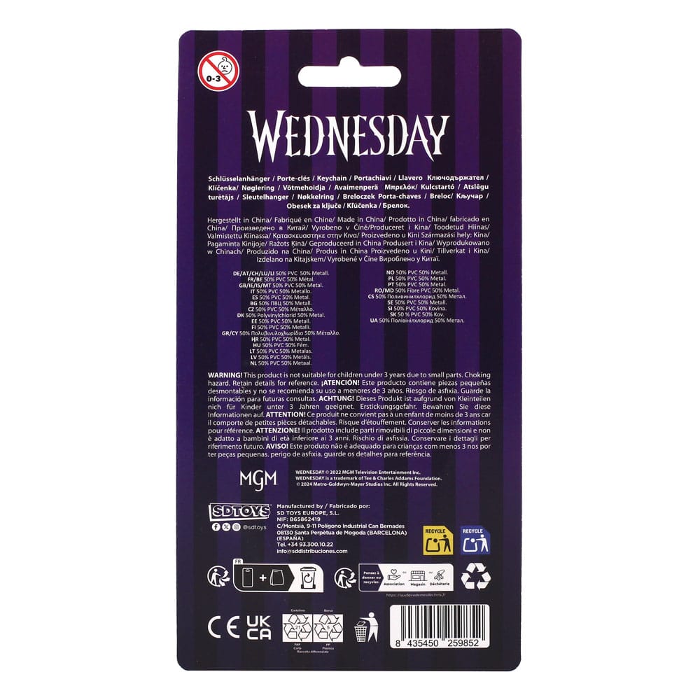 Wednesday Keychain Wednesday 7 cm