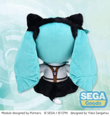 Hatsune Miku Project Diva Arcade Future Tone Fuwa Petit Plush Figure Hatsune Miku Kitty Cat LL 30 cm