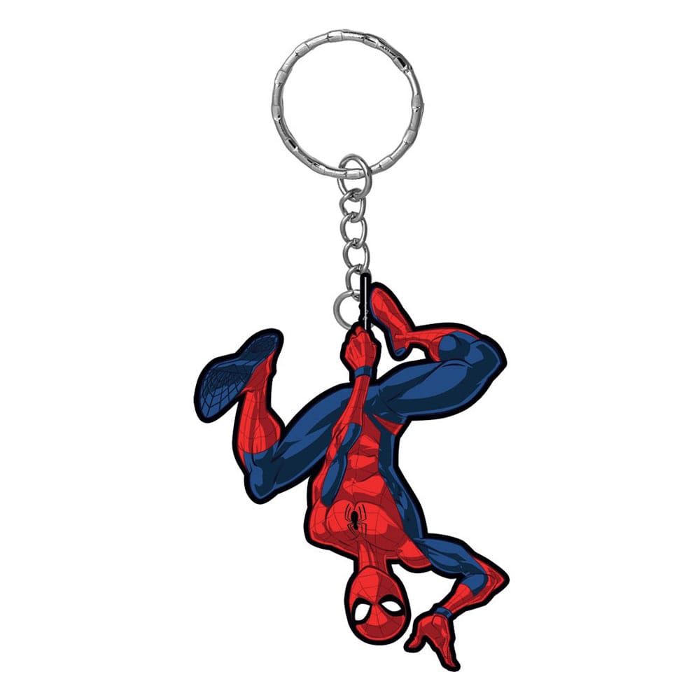 Marvel Rubber Keychain Spider-Man Hanging