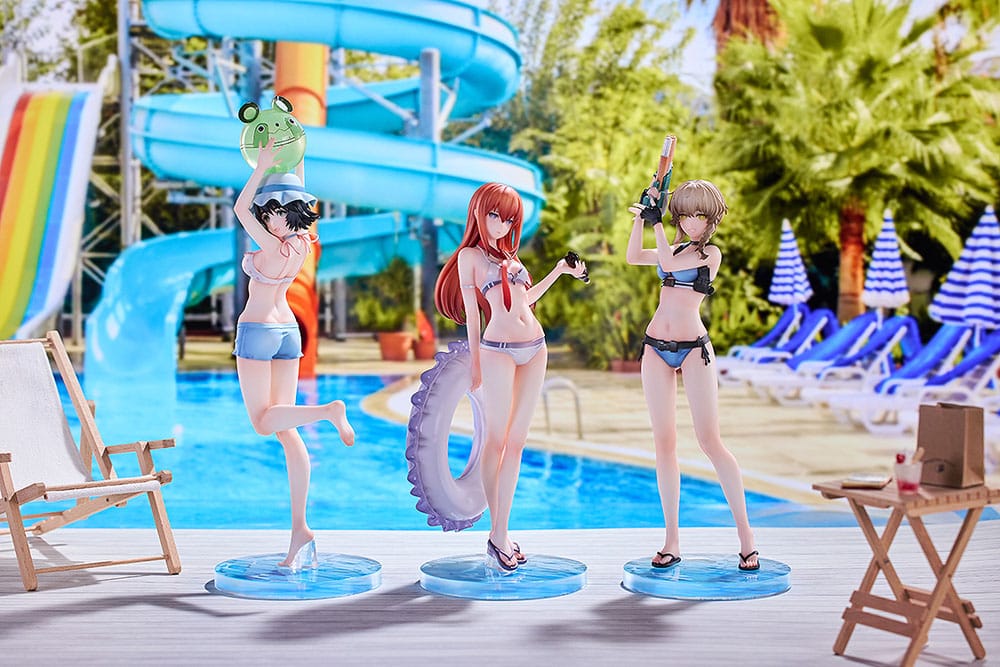 Steins Gate PVC Statues 3-Pack 1/7 Suzuha Amane, Kurisu Makise, Mayuri Shiina Swimsuit Ver.