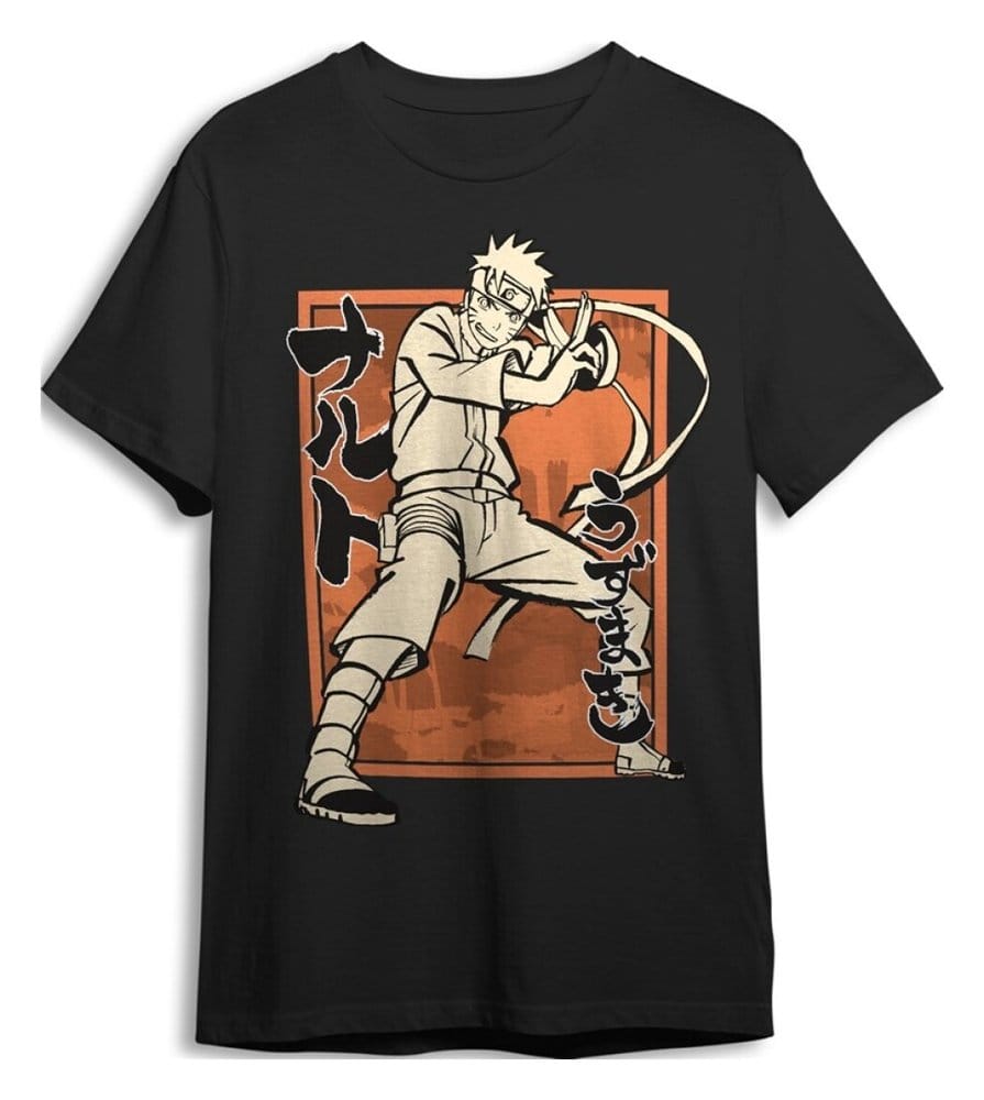 Naruto Shippuden T-Shirt Pose Black Size S