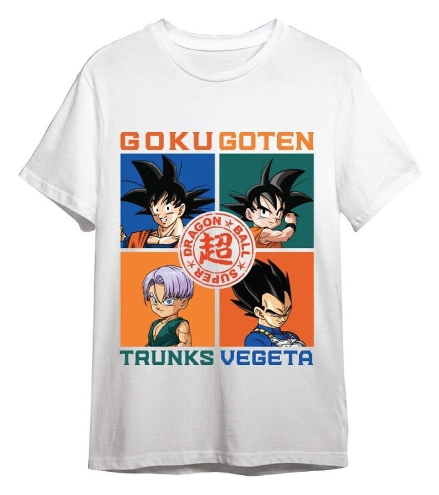 Dragon Ball Super T-Shirt Goku, Goten, Trunks, Vegeta White Size L
