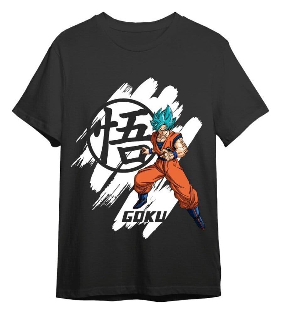 Dragon Ball T-Shirt Dragon Ball Super Goku Super Saiyan Blue Black Size XL