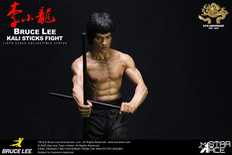Enter the Dragon Movie Statue 1/6 Bruce Lee Kali Sticks Fight Normal Basement Version 30 cm