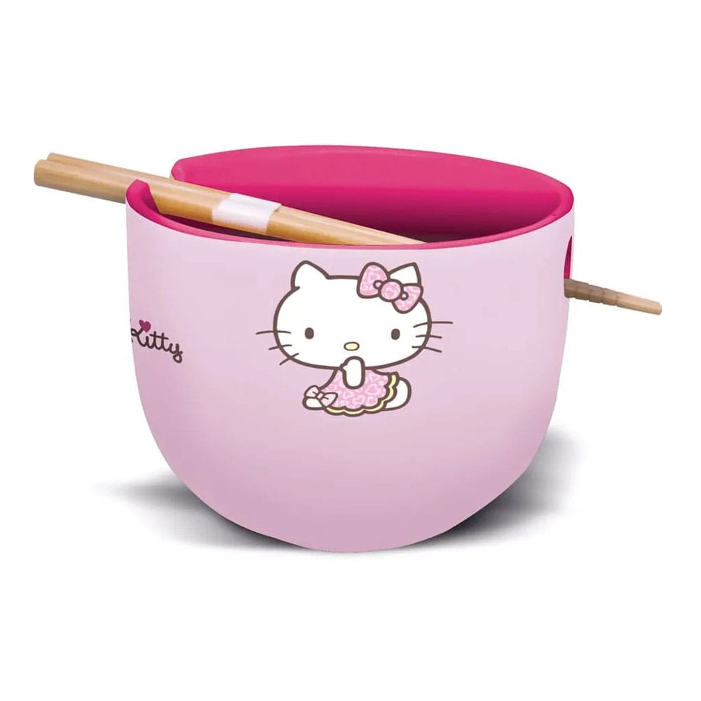 Sanrio Ramen Bowl with Chopsticks Hello Kitty Japan