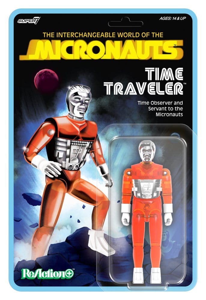 Micronauts ReAction+ Action Figure Wave 04 Time Traveler (Translucent Orange)