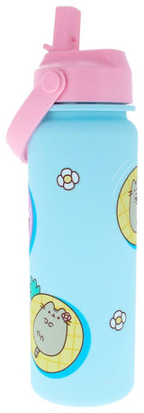 Pusheen Water Bottle Flip Top By The Pool Blue