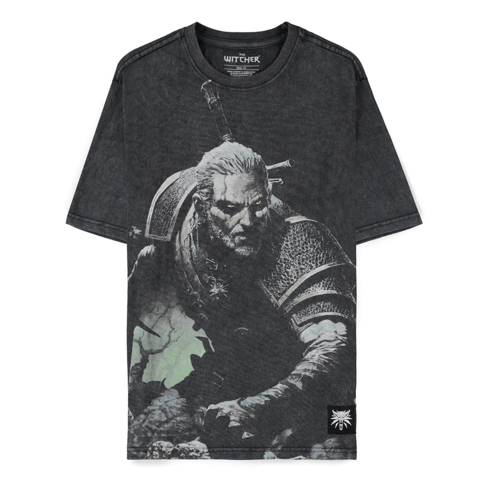 The Witcher Wild Hunt T-Shirt Geralt Washed Size XL