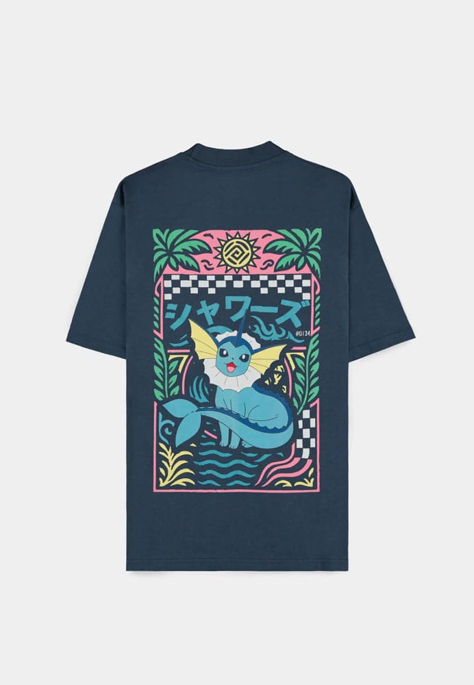 Pokémon T-Shirt Navy Vaporeon Size XL