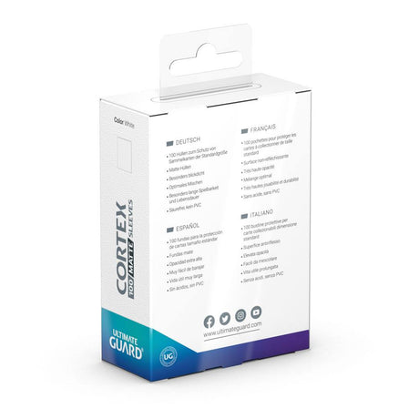 Ultimate Guard Cortex Sleeves Matte Standard Size (100) - White – billede 4