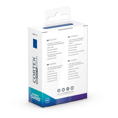 Ultimate Guard Cortex Sleeves Matte Standard Size (100) - Blue – billede 4