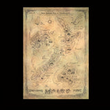 The Hobbit Art Print New Zealand Map of Middle Earth 50 x 70 cm