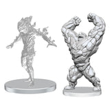 Pathfinder Deep Cuts Unpainted Miniatures Living Landslide & Living Wildfire