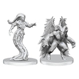 Pathfinder Deep Cuts Unpainted Miniatures Gylou (Handmaiden Devil) & Ferrugon (Rust Devil)