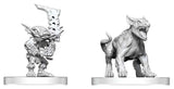 Pathfinder Battles Deep Cuts Unpainted Miniature Goblin Commando & Goblin Dog 13 cm