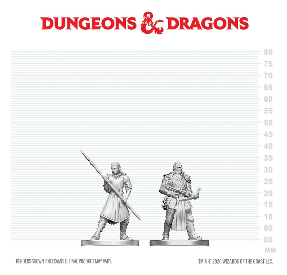 D&D Nolzur's Marvelous Miniatures Mini Figures Town Guards 13 cm