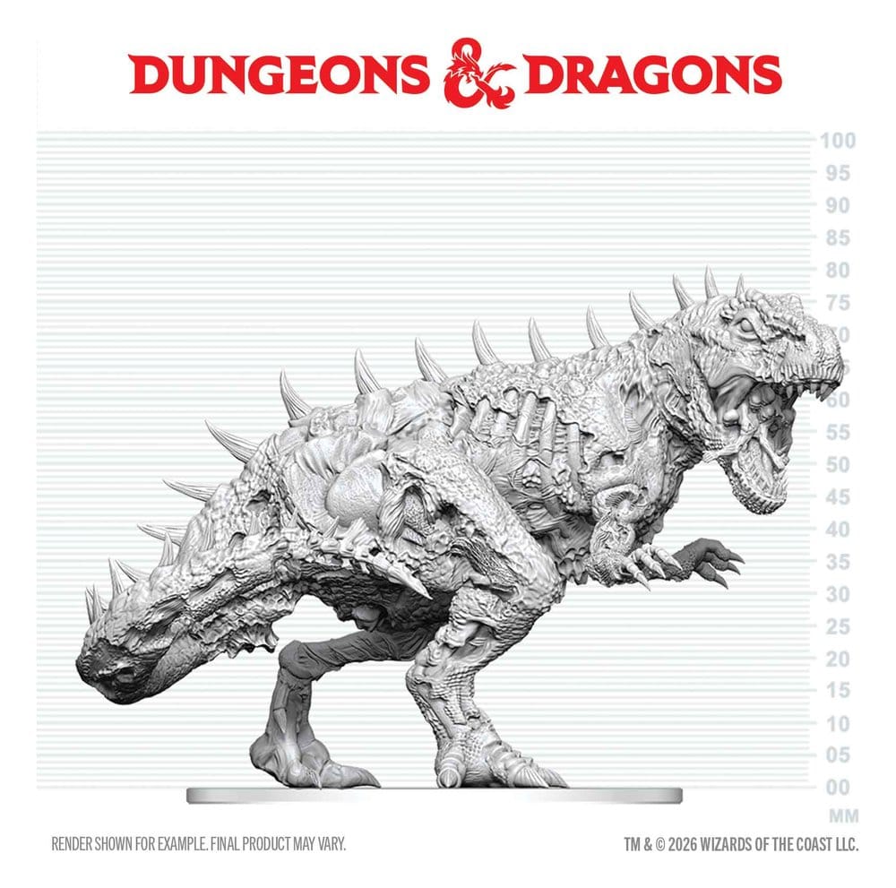 Dungeons & Dragons Nolzur's Marvelous Miniatures Unpainted Miniature Tyrannosaurus Zombie 20 cm