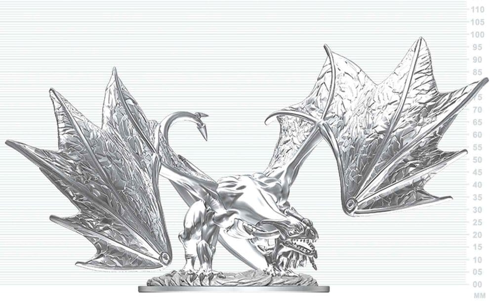 Dungeons & Dragons Nolzur's Marvelous Miniatures Unpainted Miniature Young Sapphire Dragon 20 cm