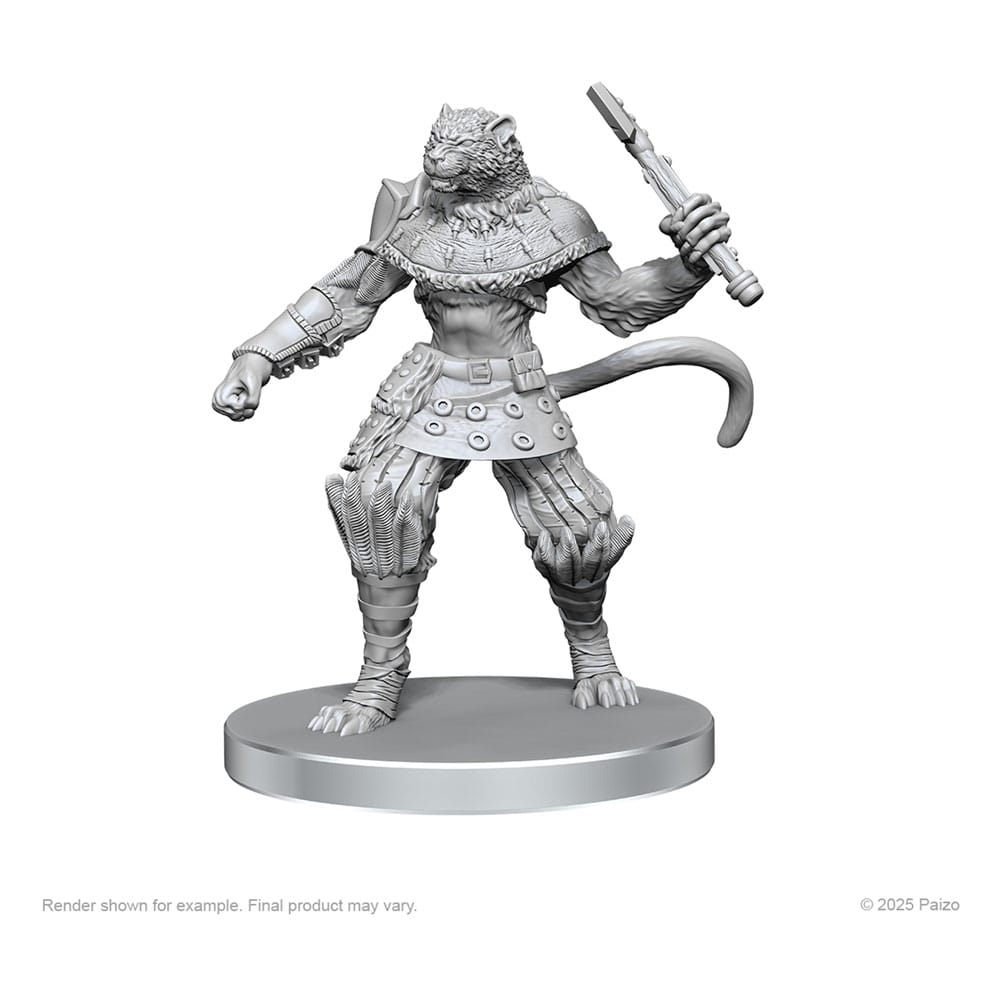 Pathfinder Deep Cuts Unpainted Miniatures Elf Hunter & Catfolk Bandit