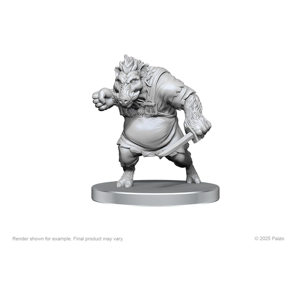 Pathfinder Deep Cuts Unpainted Miniatures Werewolf & Wereboar