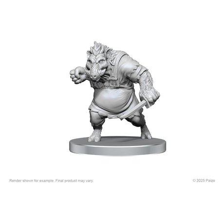 Pathfinder Deep Cuts Unpainted Miniatures Werewolf & Wereboar